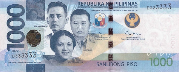 (942) ** PNew (PN235) Philippines -1000 Piso Year 2022